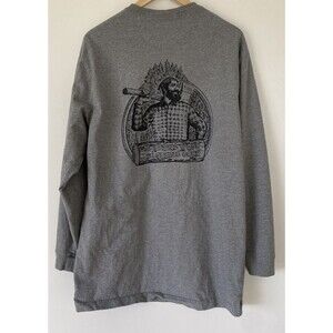 Duluth Trading Long Tail T-Shirt Mens Medium Long Sleeve Crew Neck Gray Cotton